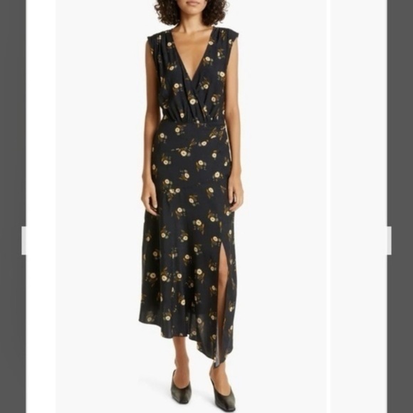 VERONICA BEARD wixson dress silk blend in black multi Size 12 designer luxury - Picture 1 of 16